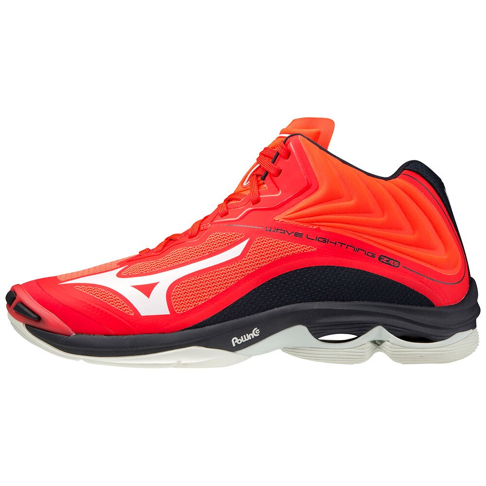 Sapatilhas Voleibol Mizuno Wave Lightning Z6 Mid - Mulher - Vermelhas/Branco/Pretas - OIYDS0769